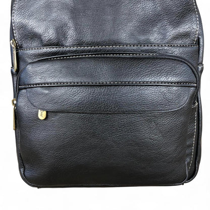 Cotton Road Backpack: BLACK PU Leather Backpack