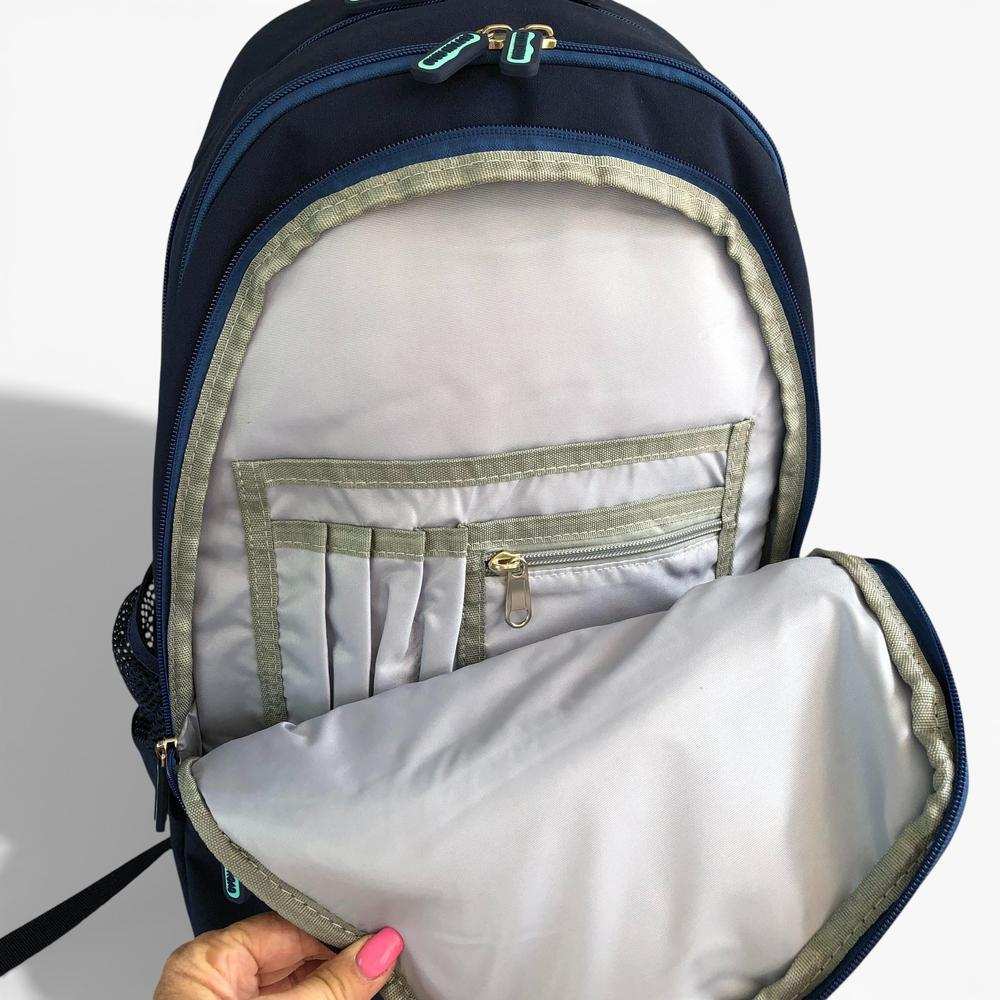 Cotton Road Backpack: BLUE BRANDED Canvas Backpack