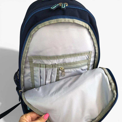 Cotton Road Backpack: BLUE BRANDED Canvas Backpack