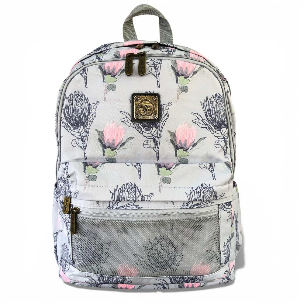 Cotton Road Backpack: BLUE PROTEA Padded Canvas Backpack for 15'6" Laptop