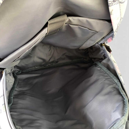 Cotton Road Backpack: BLUE PROTEA Padded Canvas Backpack for 15'6" Laptop open