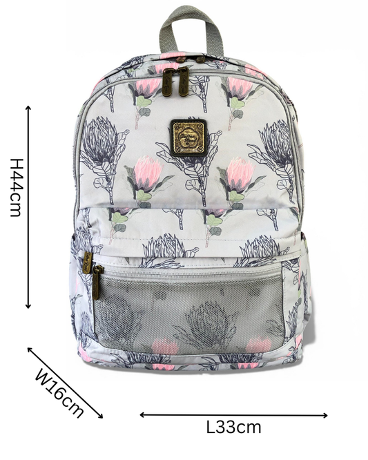 Cotton Road Backpack: BLUE PROTEA Padded Canvas Backpack for 15'6" Laptop sized