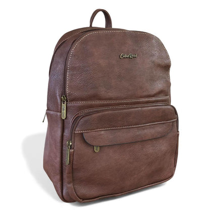 Cotton Road Backpack: BROWN PU Leather Backpack