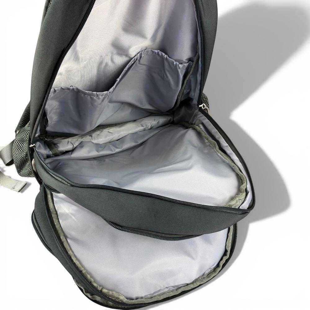 Cotton Road Backpack: GREY BRANDED Canvas Backpack