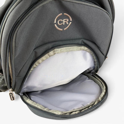 Cotton Road Backpack: GREY BRANDED Canvas Backpack