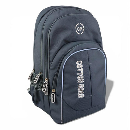 Cotton Road Backpack: GREY BRANDED Canvas Backpack