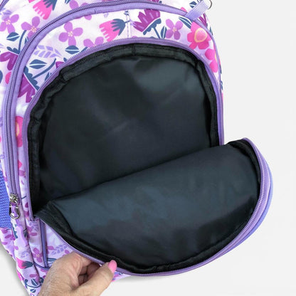 Cotton Road Backpack: LILAC FLORAL Canvas Backpack and matching PENCIL CASE