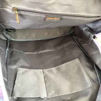 Cotton Road Backpack: LILAC PVC Backpack with FLOWERS