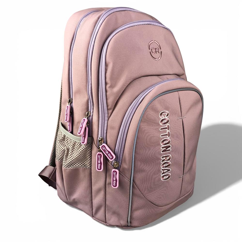 Cotton Road Backpack: PINK BRANDED Canvas Backpack