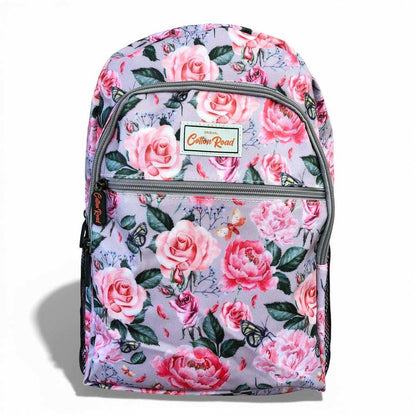 Cotton Road Backpack: PINK FLORAL PVC Backpack