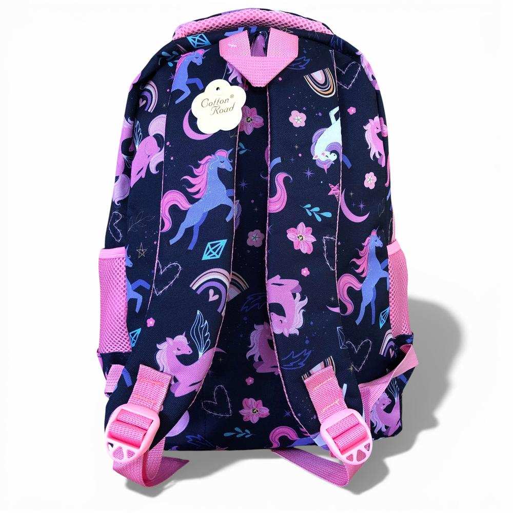 Cotton Road Backpack: PINK UNICORN Canvas Kids Backpack