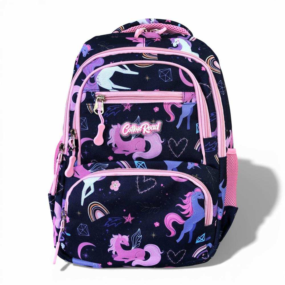 Cotton Road Backpack: PINK UNICORN Canvas Kids Backpack