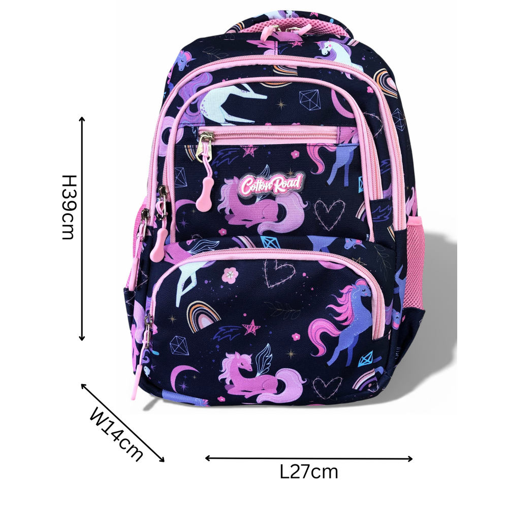 Cotton Road Backpack: PINK UNICORN Canvas Kids Backpack