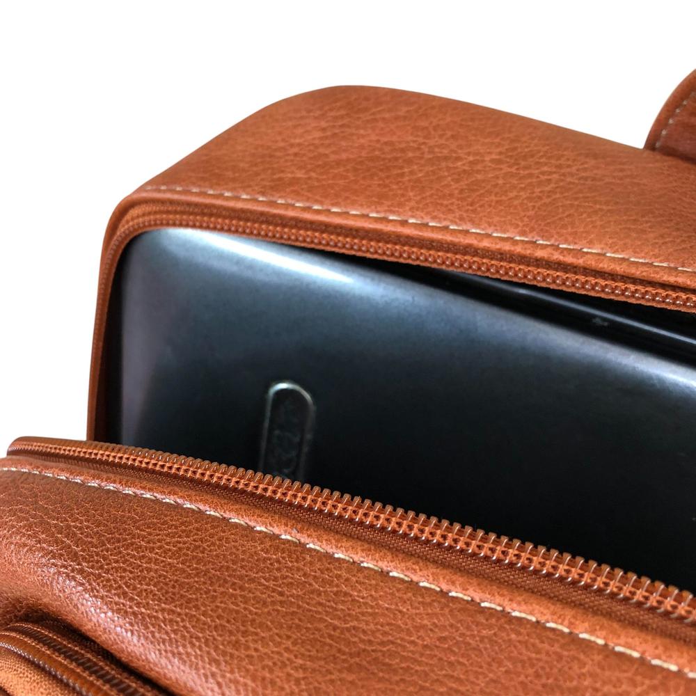 Cotton Road Backpack: TAN BROWN PU Leather Backpack