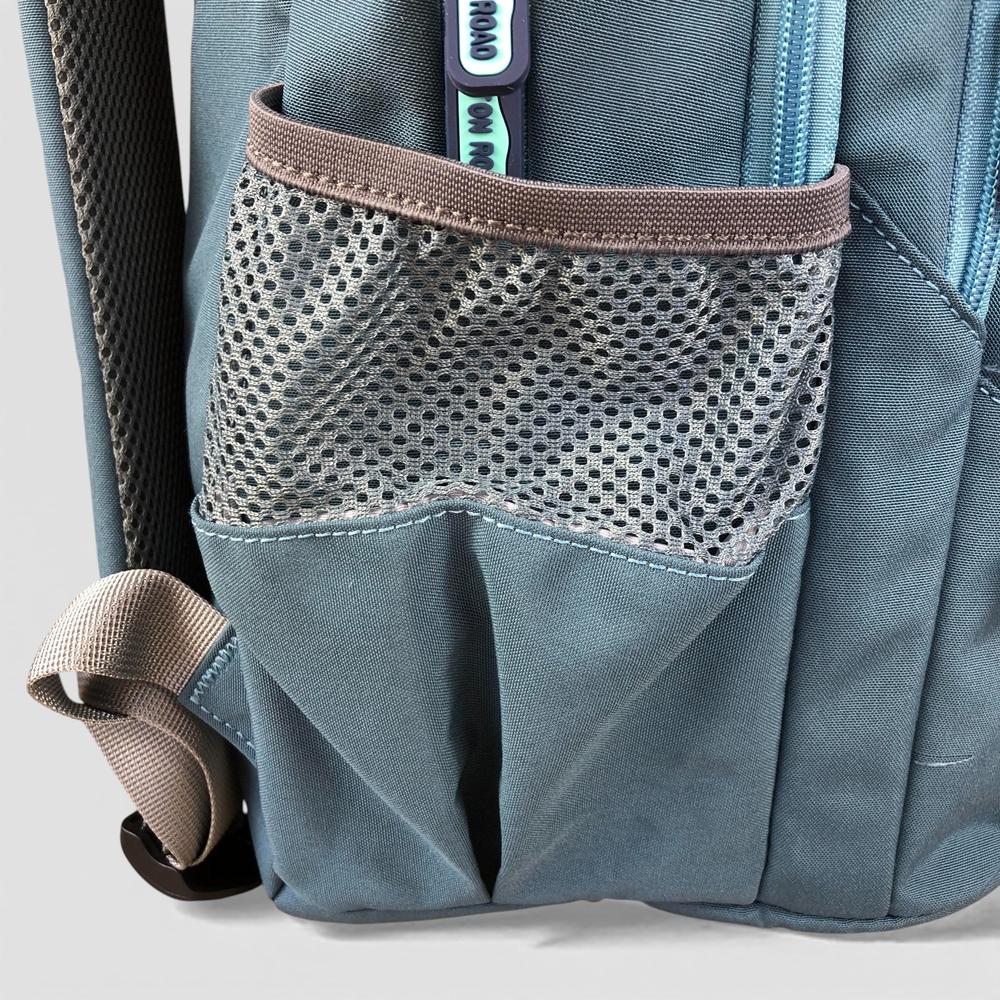 Cotton Road Backpack: TEAL BRANDED Canvas Backpack SIDE POCKET