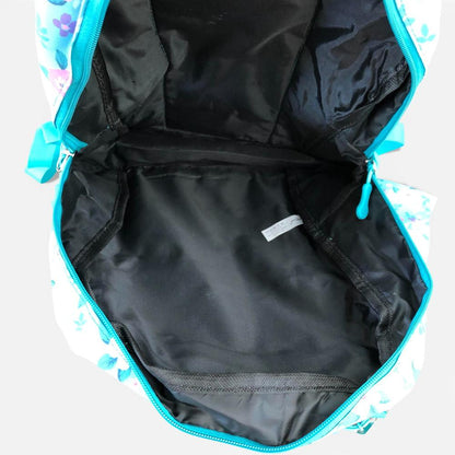 Cotton Road Backpack: TURQUOISE FLORAL Canvas Backpack and matching PENCIL CASE OPEN