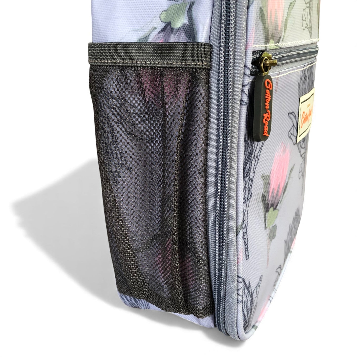 COTTON ROAD COOLER BLUE PROTEA patterned lunch bag side view