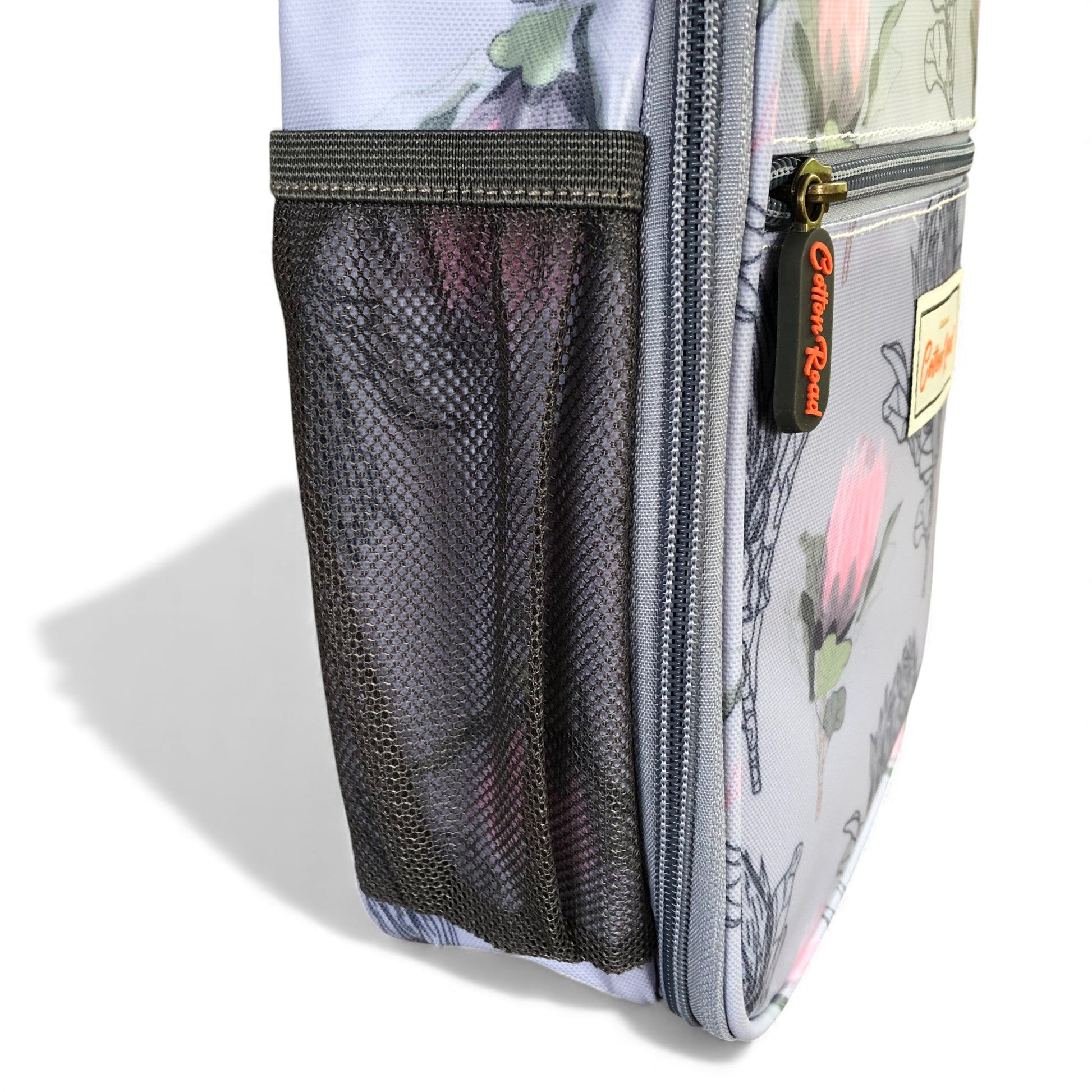 COTTON ROAD COOLER BLUE PROTEA patterned lunch bag side view