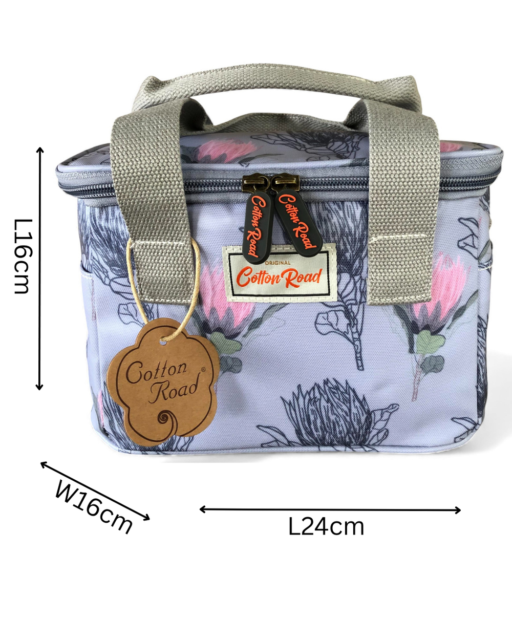 Cotton Road Cooler: BLUE PVC Cotton Road Lunch Box Cooler Bag with PROTEAS