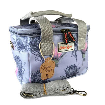 Cotton Road Cooler: BLUE PVC Cotton Road Lunch Box Cooler Bag with PROTEAS