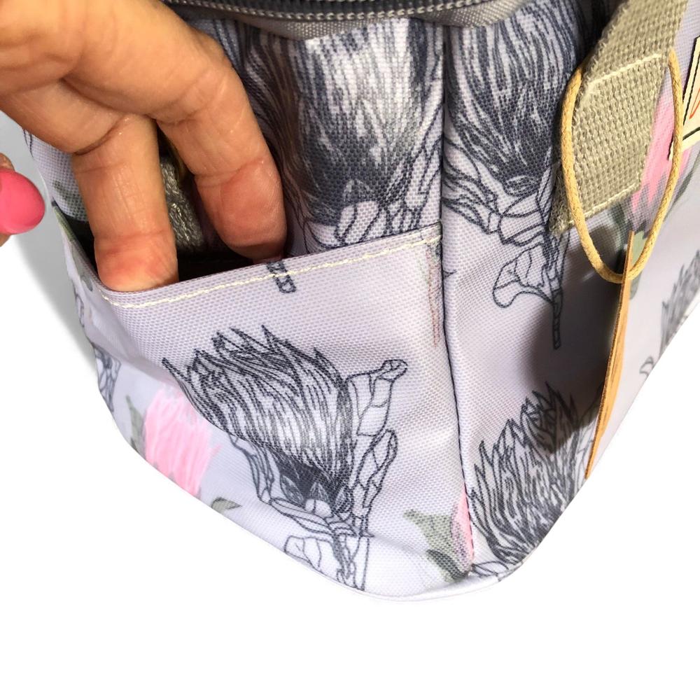 Cotton Road Cooler: BLUE PVC Cotton Road Lunch Box Cooler Bag with PROTEAS