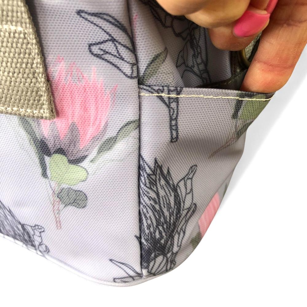 Cotton Road Cooler: BLUE PVC Cotton Road Lunch Box Cooler Bag with PROTEAS