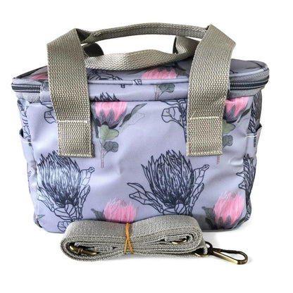 Cotton Road Cooler: BLUE PVC Cotton Road Lunch Box Cooler Bag with PROTEAS