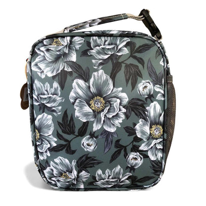 Cotton Road Cooler: GREEN FLORAL PVC Lunch Box Cooler Bag back