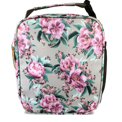 COTTON ROAD COOLER PINK Floral-patterned lunch bag back view