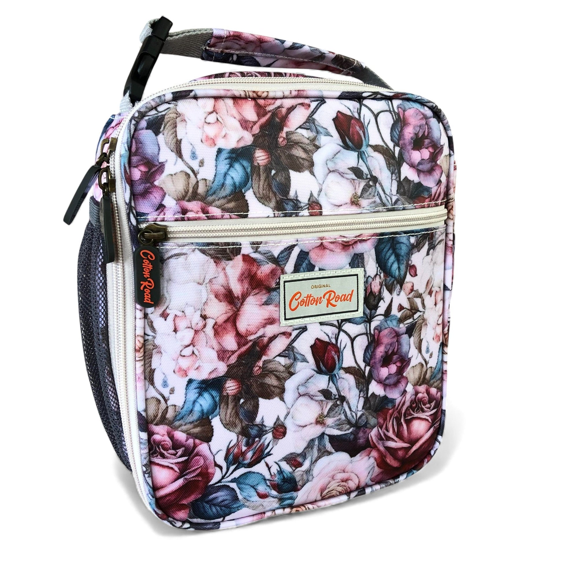 COTTON ROAD COOLER PINK Floral-patterned lunch bag front view