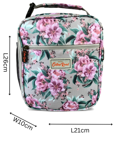COTTON ROAD COOLER PINK Floral-patterned lunch bag with sizes