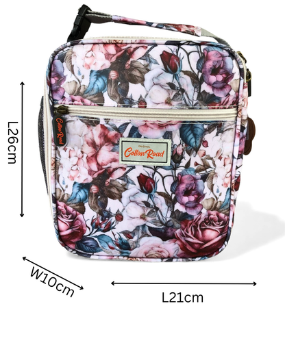 COTTON ROAD COOLER PINK Floral-patterned lunch bag with sizes