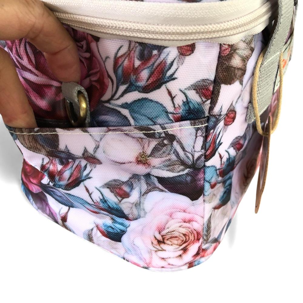 Cotton Road Cooler: PINK PVC Cotton Road Lunch Box Cooler Bag with FLOWERS
