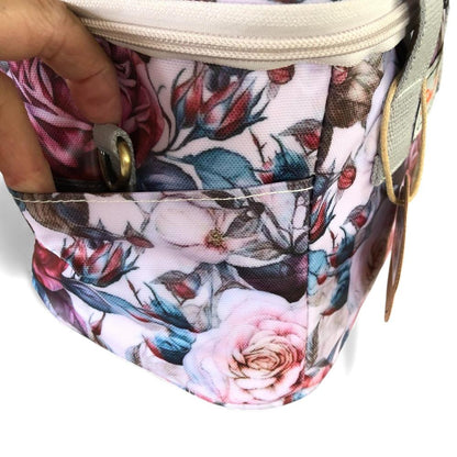 Cotton Road Cooler: PINK PVC Cotton Road Lunch Box Cooler Bag with FLOWERS