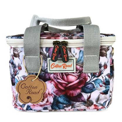 Cotton Road Cooler: PINK PVC Cotton Road Lunch Box Cooler Bag with FLOWERS