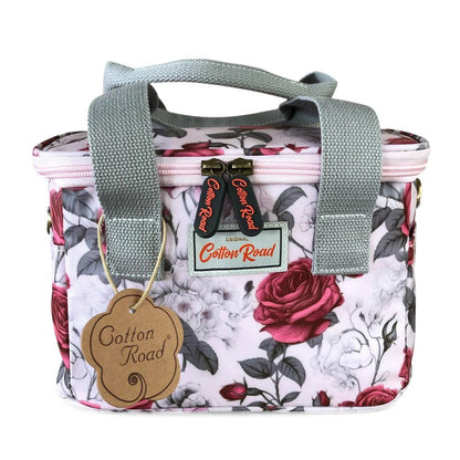 Cotton Road Cooler: PINK PVC Cotton Road Lunch Box Cooler Bag with ROSES