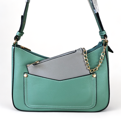 Cotton Road GREEN PU Leather Sling Bag WITH detachable MONEY BAG
