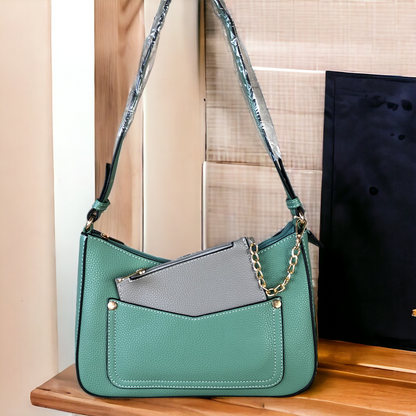 Cotton Road GREEN PU Leather Sling Bag WITH detachable MONEY BAG
