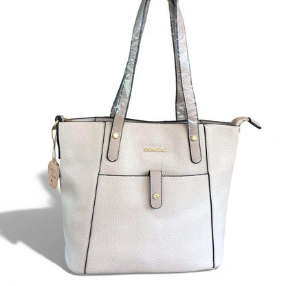 Cotton Road Handbag: BEIGE PU Leather Handbag