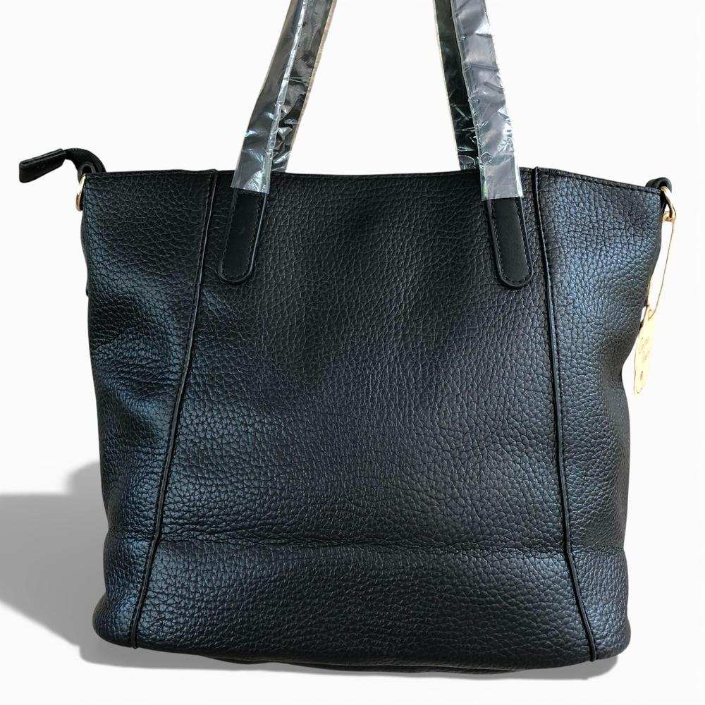 Cotton Road Handbag: BLACK PU Leather Handbag