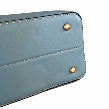 Cotton Road Handbag: BLUE FLORAL PU Leather Handbag