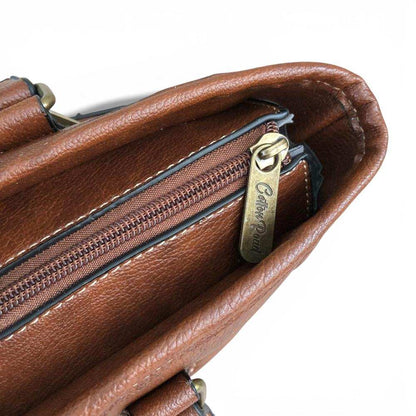 Cotton Road Handbag: BROWN PU Leather Bag