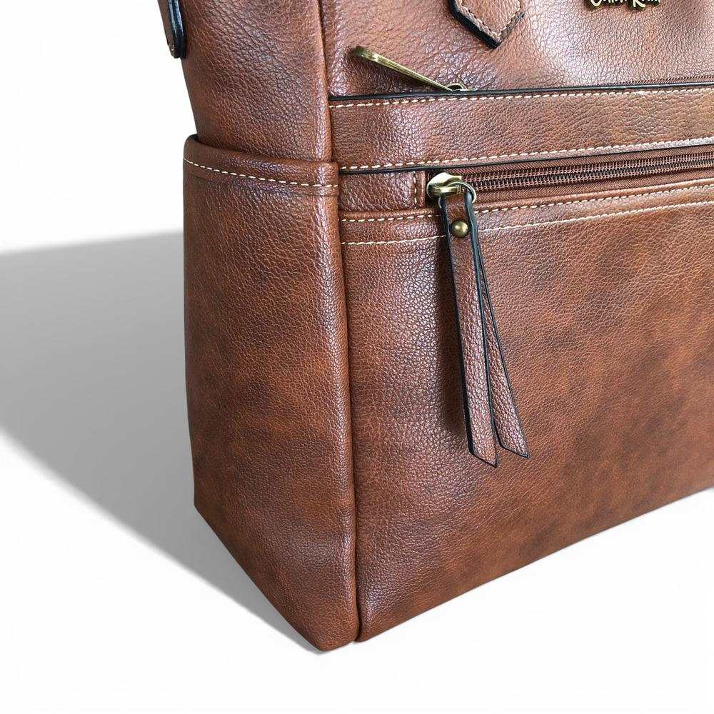 Cotton Road Handbag: BROWN PU Leather Bag