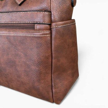 Cotton Road Handbag: BROWN PU Leather Bag