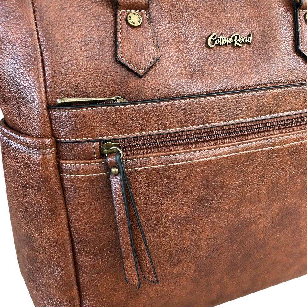 Cotton Road Handbag: BROWN PU Leather Bag