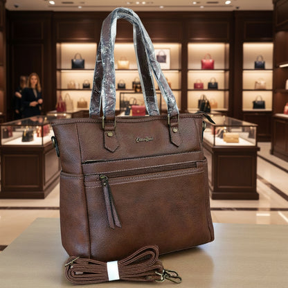 Cotton Road Handbag: BROWN PU Leather Bag