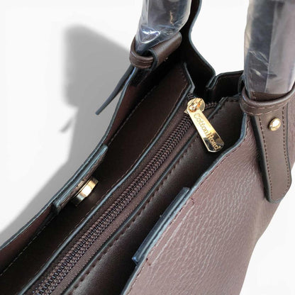 Cotton Road Handbag: BROWN PU Leather Handbag