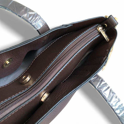 Cotton Road Handbag: BROWN PU Leather Handbag