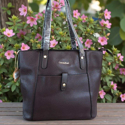 Cotton Road Handbag: BROWN PU Leather Handbag