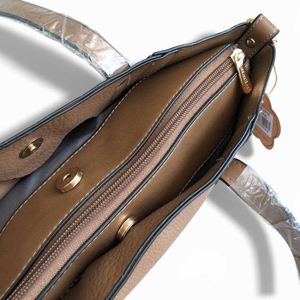 Cotton Road Handbag: KHAKI PU Leather Handbag